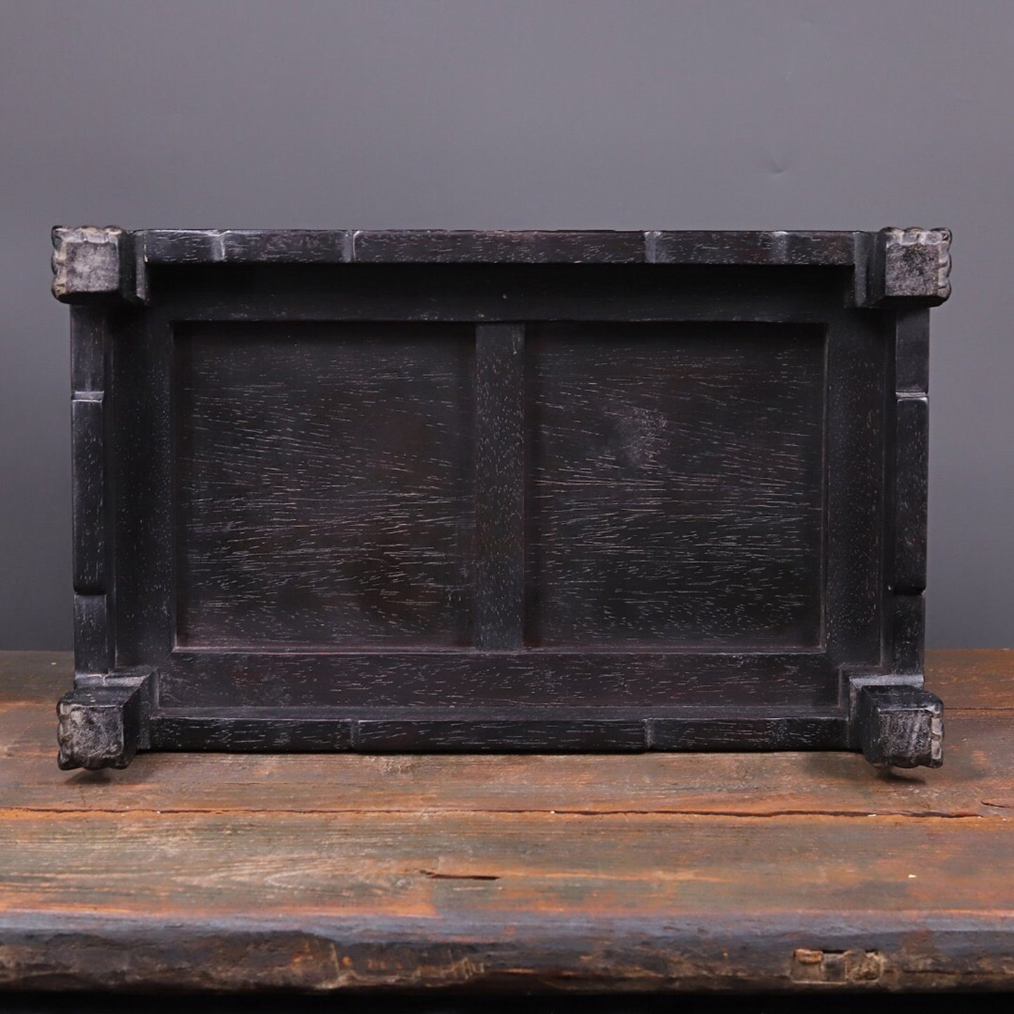 Chinese antique small leaf rosewood inlaid with shell kang table
