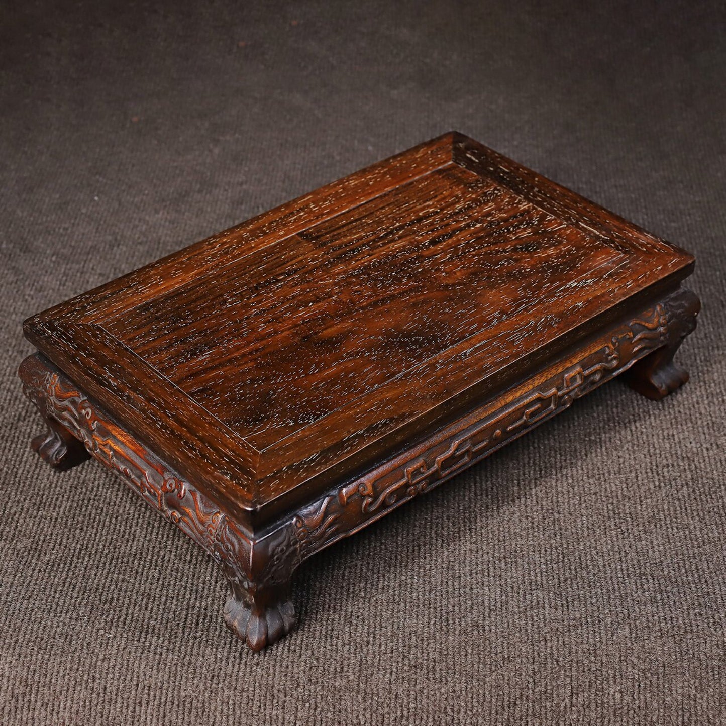 Chinese antique rosewood tiger leg kang table