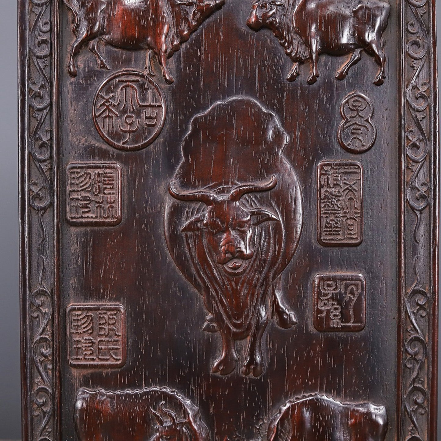 Chinese antique sour branch wooden plaque