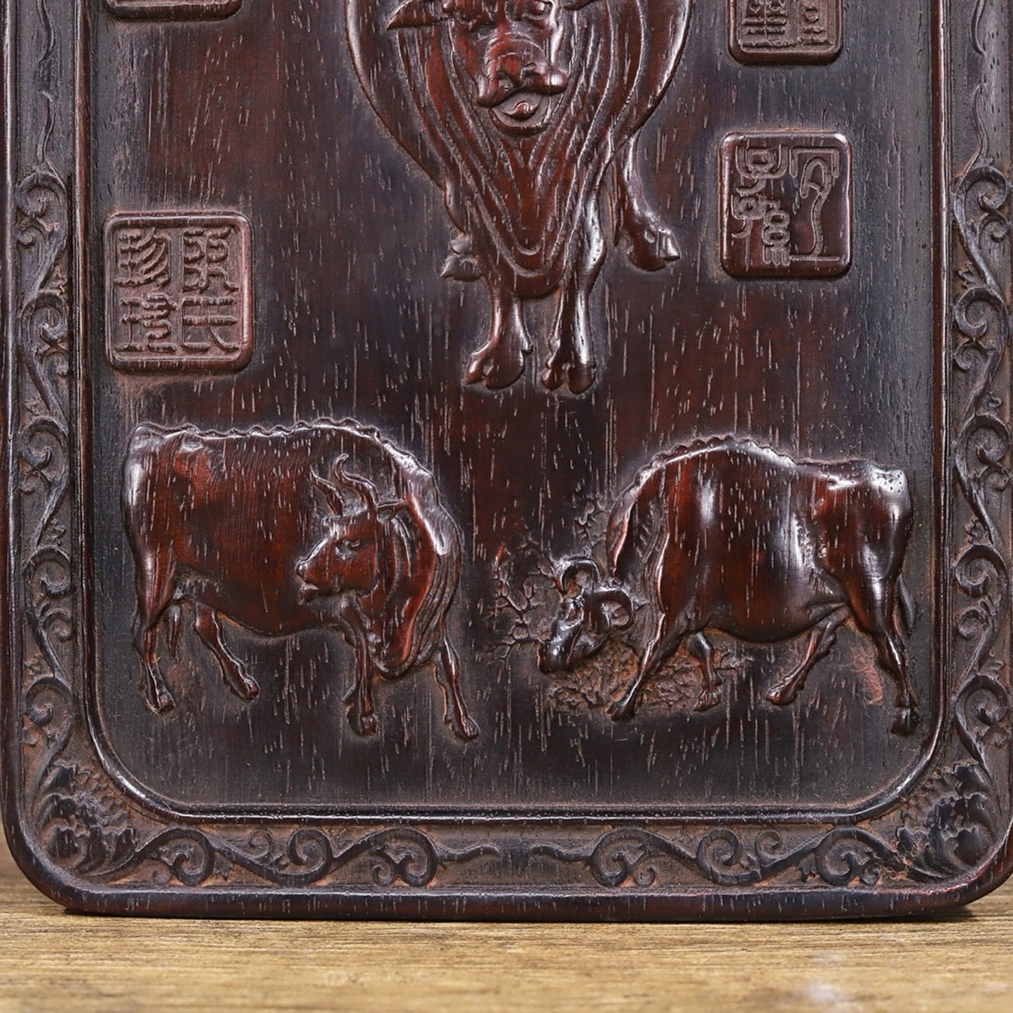 Chinese antique sour branch wooden plaque