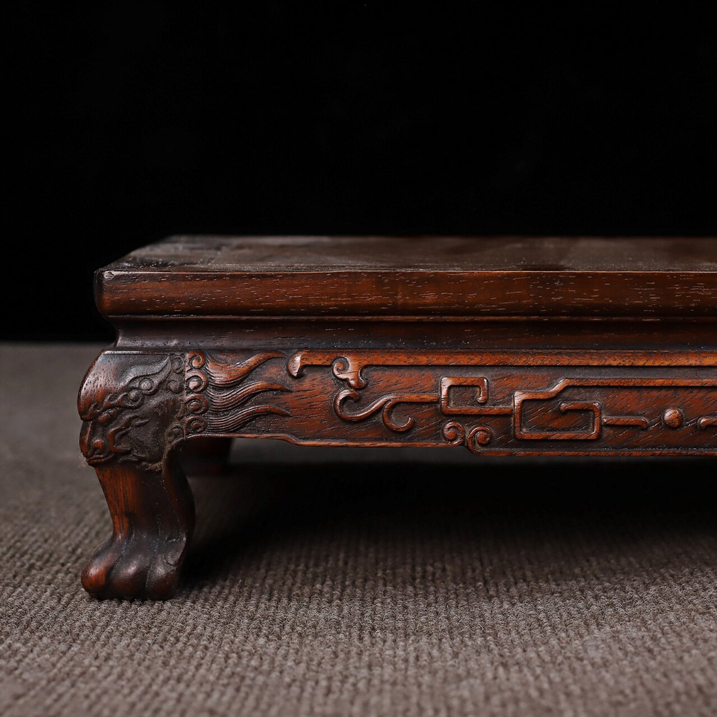 Chinese antique rosewood tiger leg kang table
