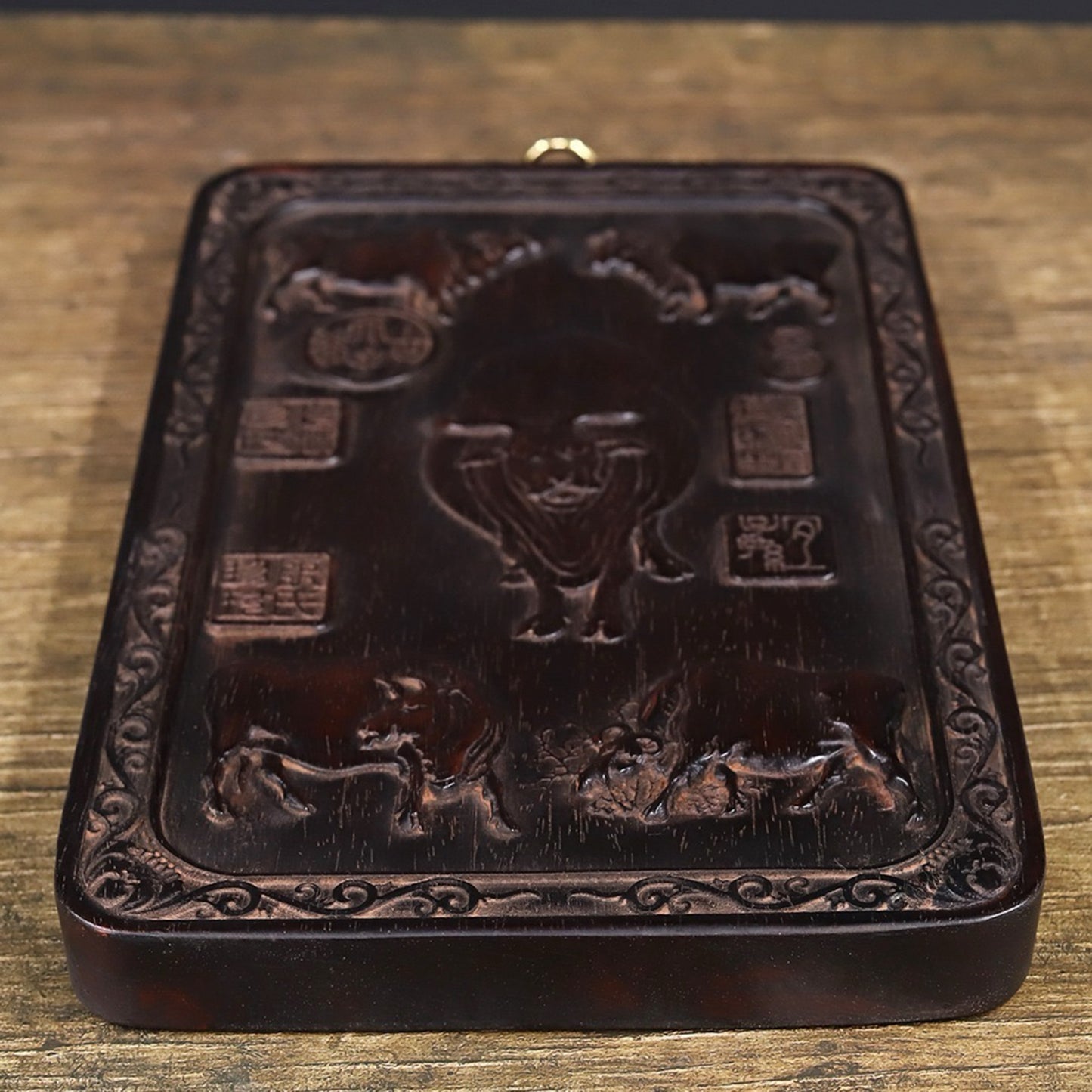 Chinese antique sour branch wooden plaque