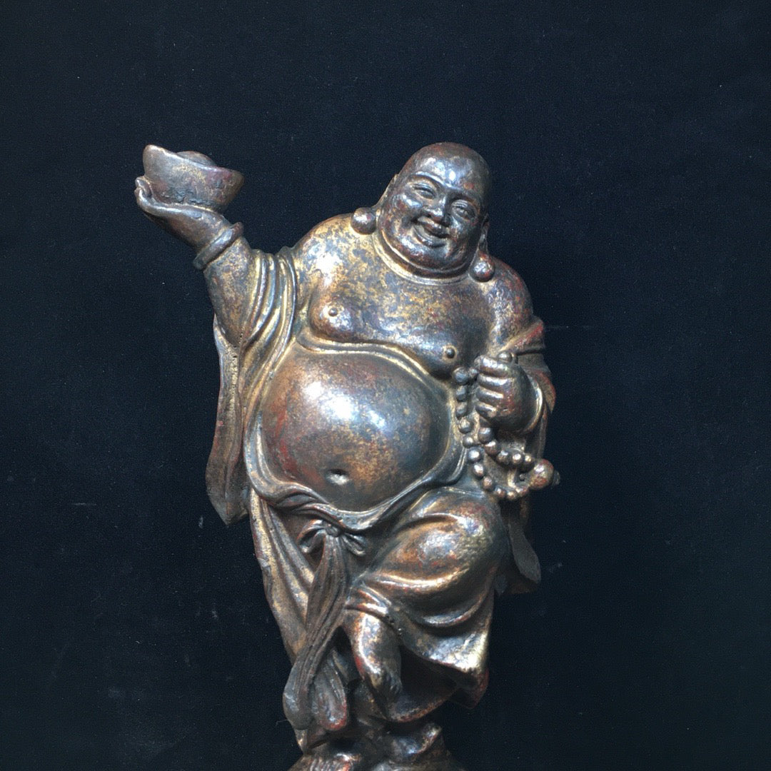 Chinese antique pure copper Maitreya Buddha