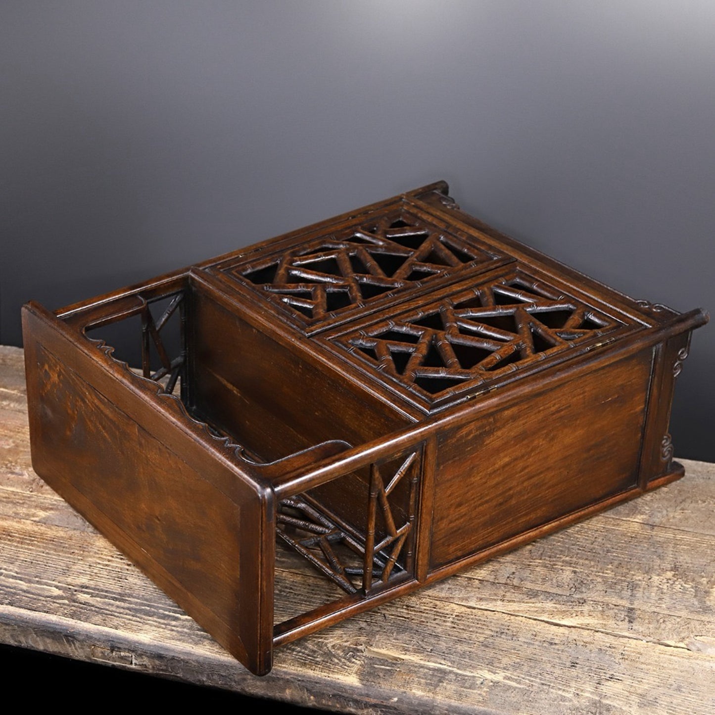 Chinese antique rosewood tea cabinet