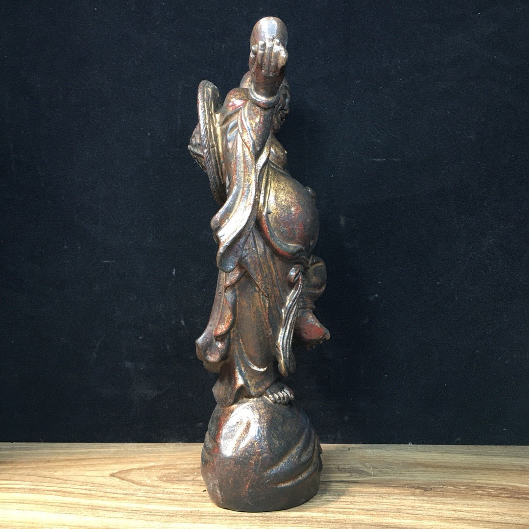 Chinese antique pure copper Maitreya Buddha