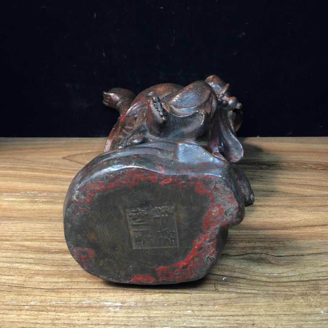 Chinese antique pure copper Maitreya Buddha