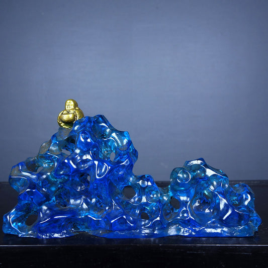 Chinese antique colored glaze the Taihu Lake Lake stone decorations