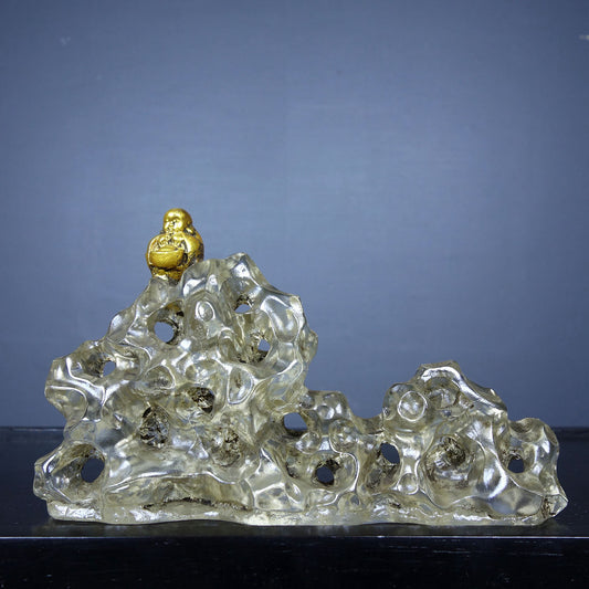 Chinese antique colored glaze the Taihu Lake Lake stone decorations