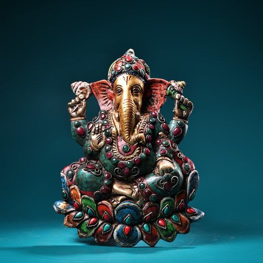 Chinese antique pure copper high relief elephant trunk wealth god hanging statue