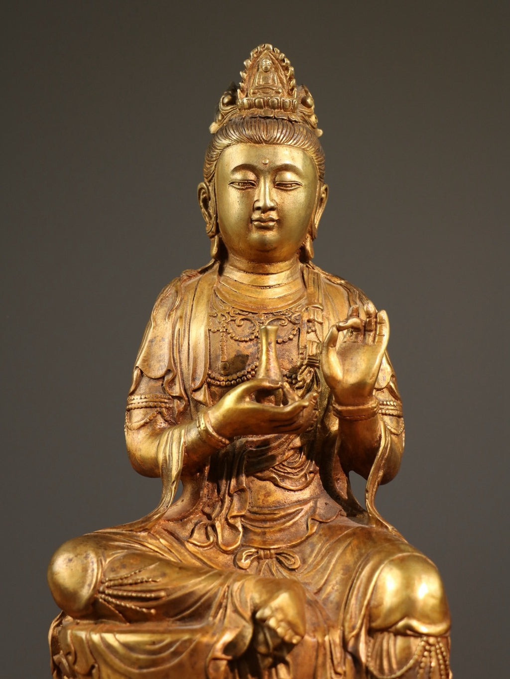One Pure Copper Dragon Guanyin Bodhisattva