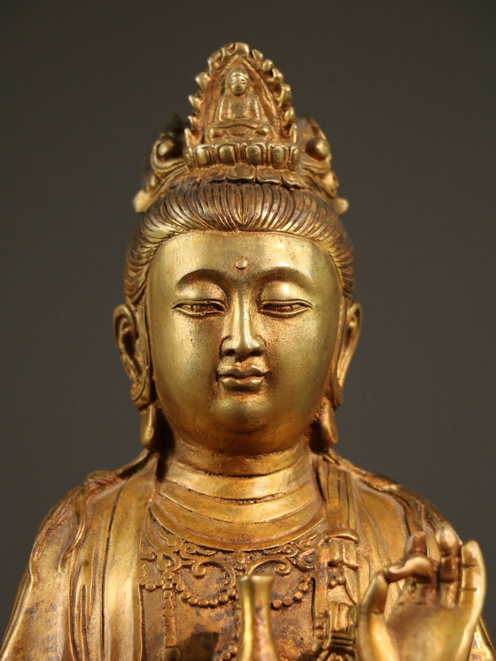 One Pure Copper Dragon Guanyin Bodhisattva