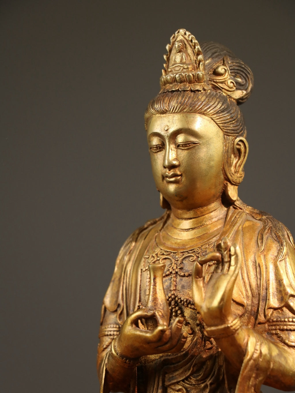 One Pure Copper Dragon Guanyin Bodhisattva