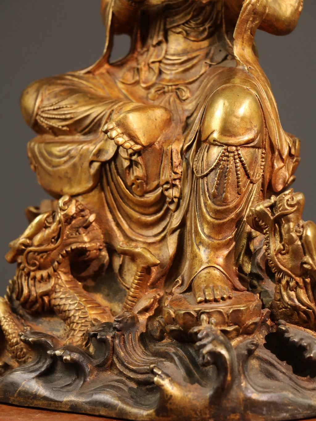 One Pure Copper Dragon Guanyin Bodhisattva