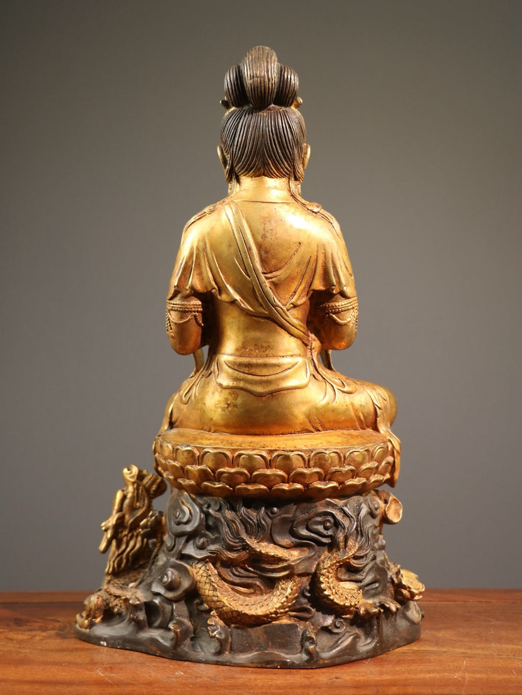 One Pure Copper Dragon Guanyin Bodhisattva