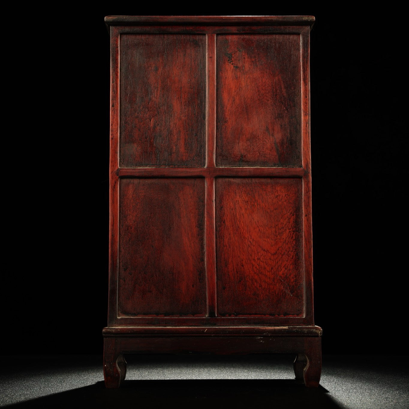 Chinese antique rosewood inlaid gemstone pocket cabinet