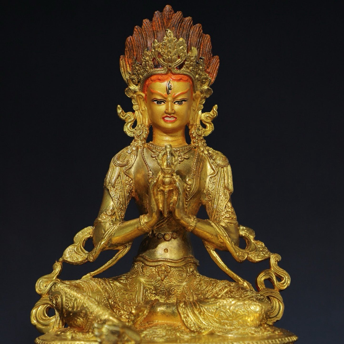 Chinese antique pure copper Buddha statue