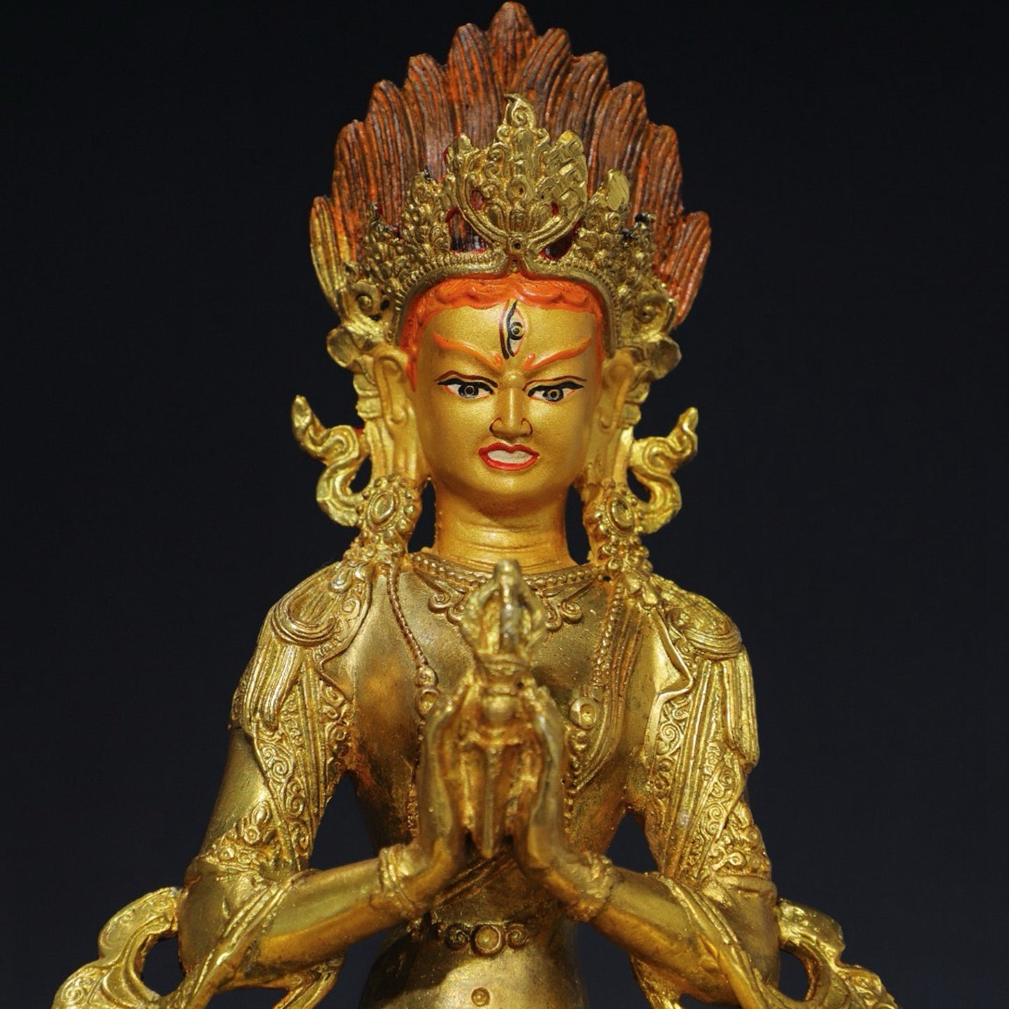 Chinese antique pure copper Buddha statue