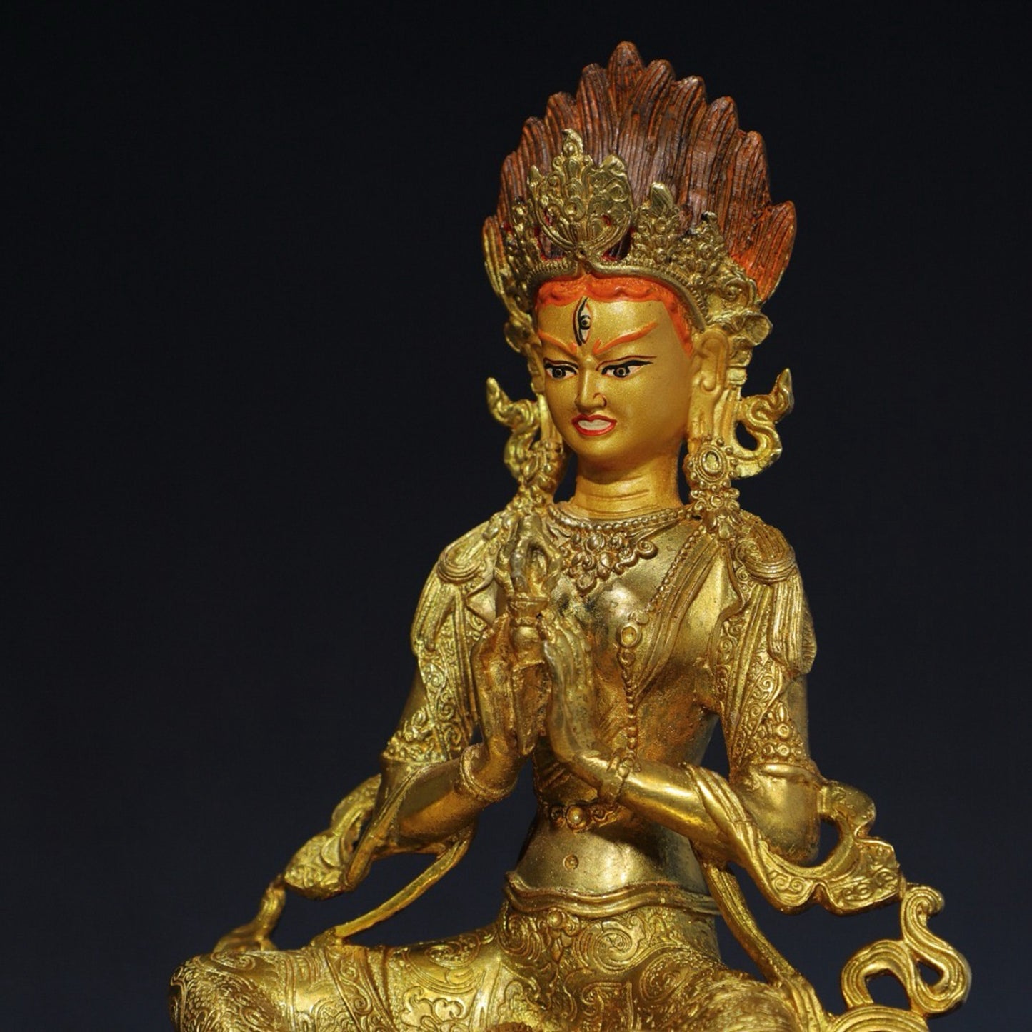 Chinese antique pure copper Buddha statue