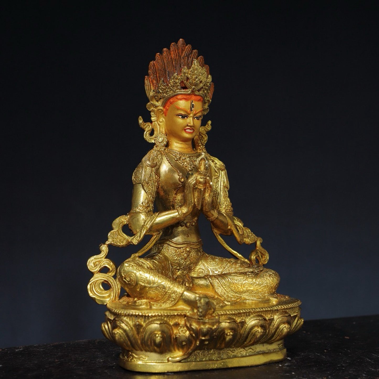 Chinese antique pure copper Buddha statue