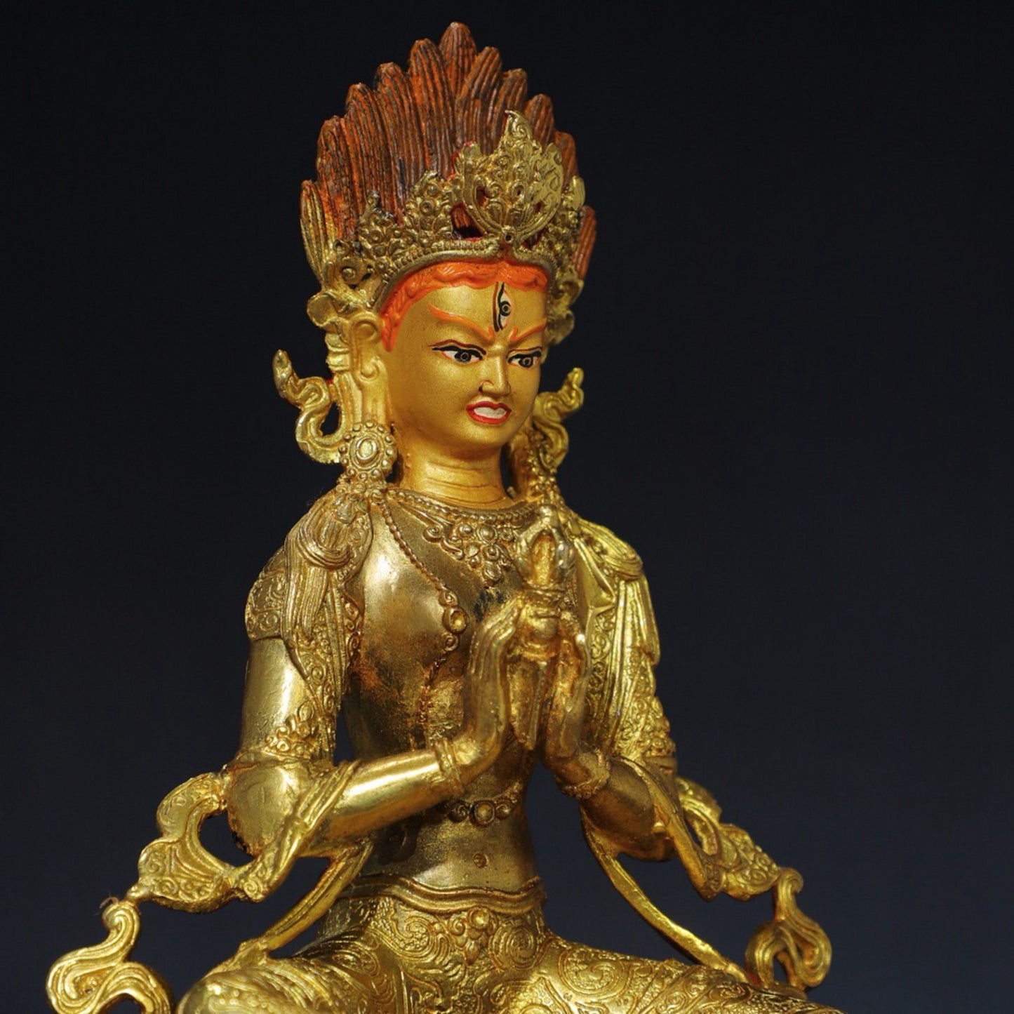 Chinese antique pure copper Buddha statue