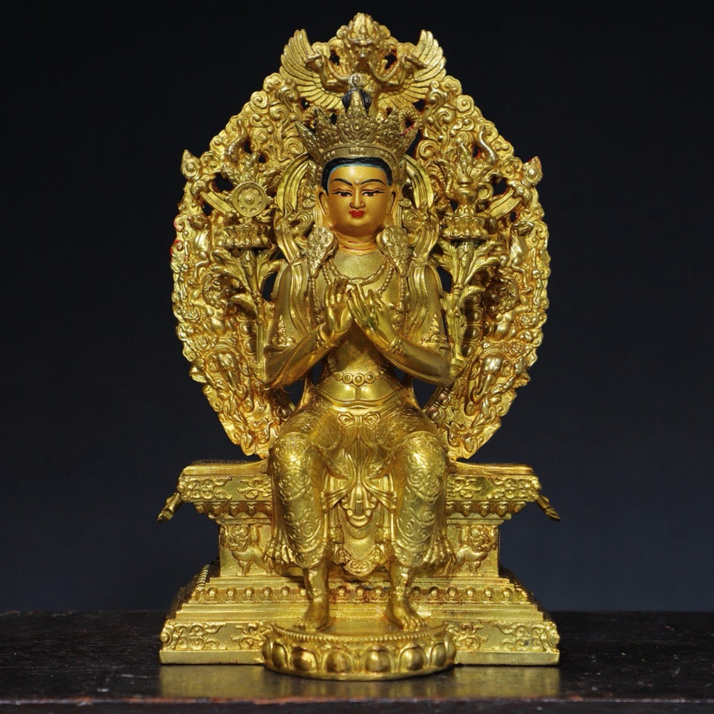 Chinese antique pure copper Buddha statue