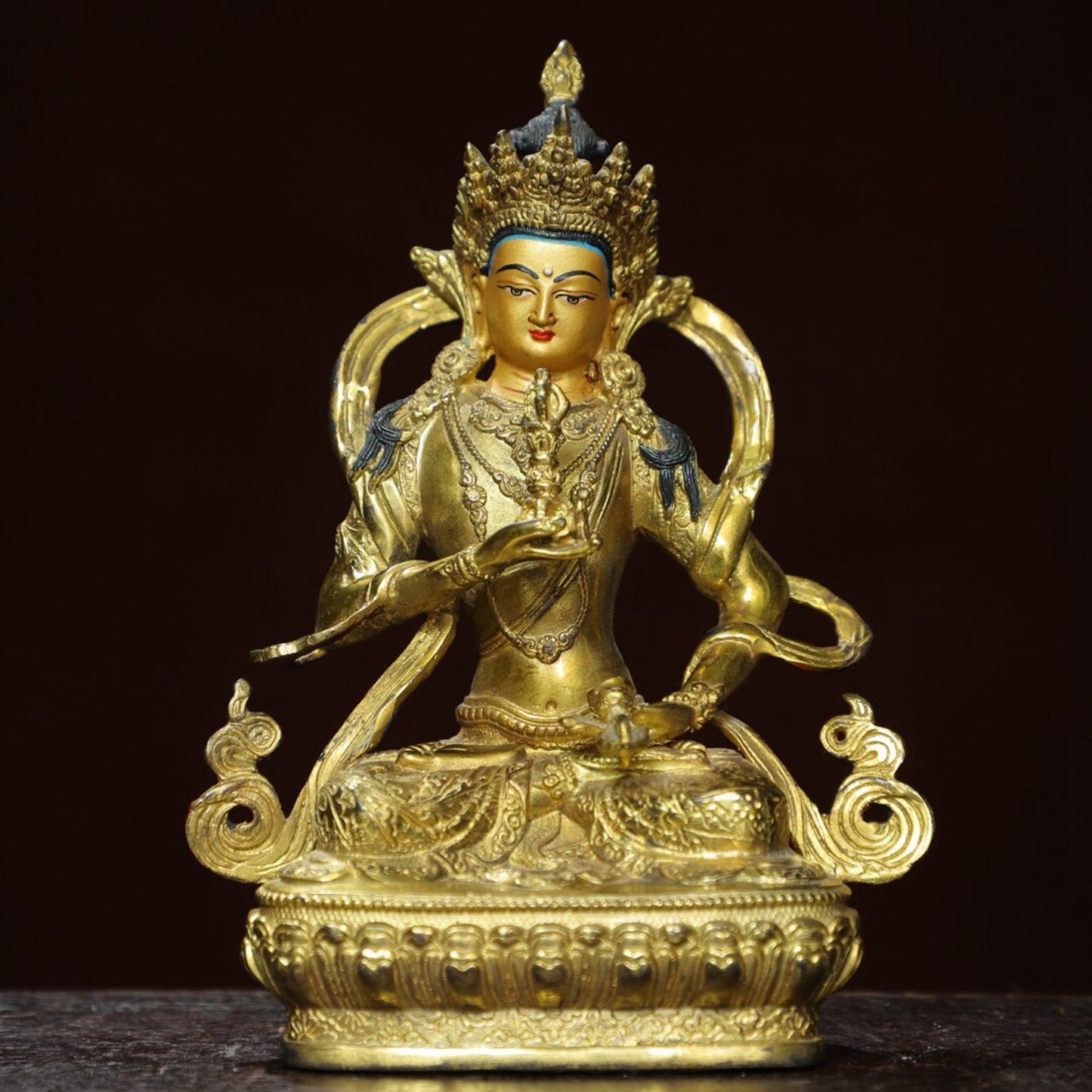 Chinese antique pure copper [Satya Vajra] Buddha statue