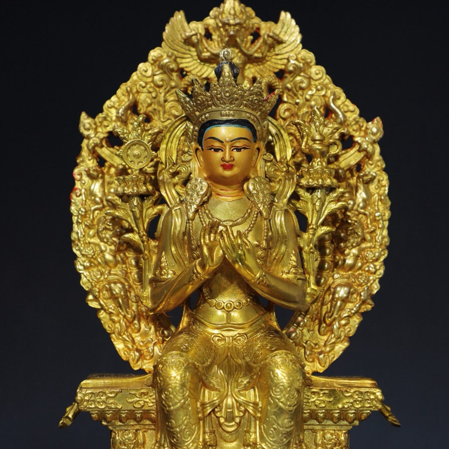Chinese antique pure copper Buddha statue