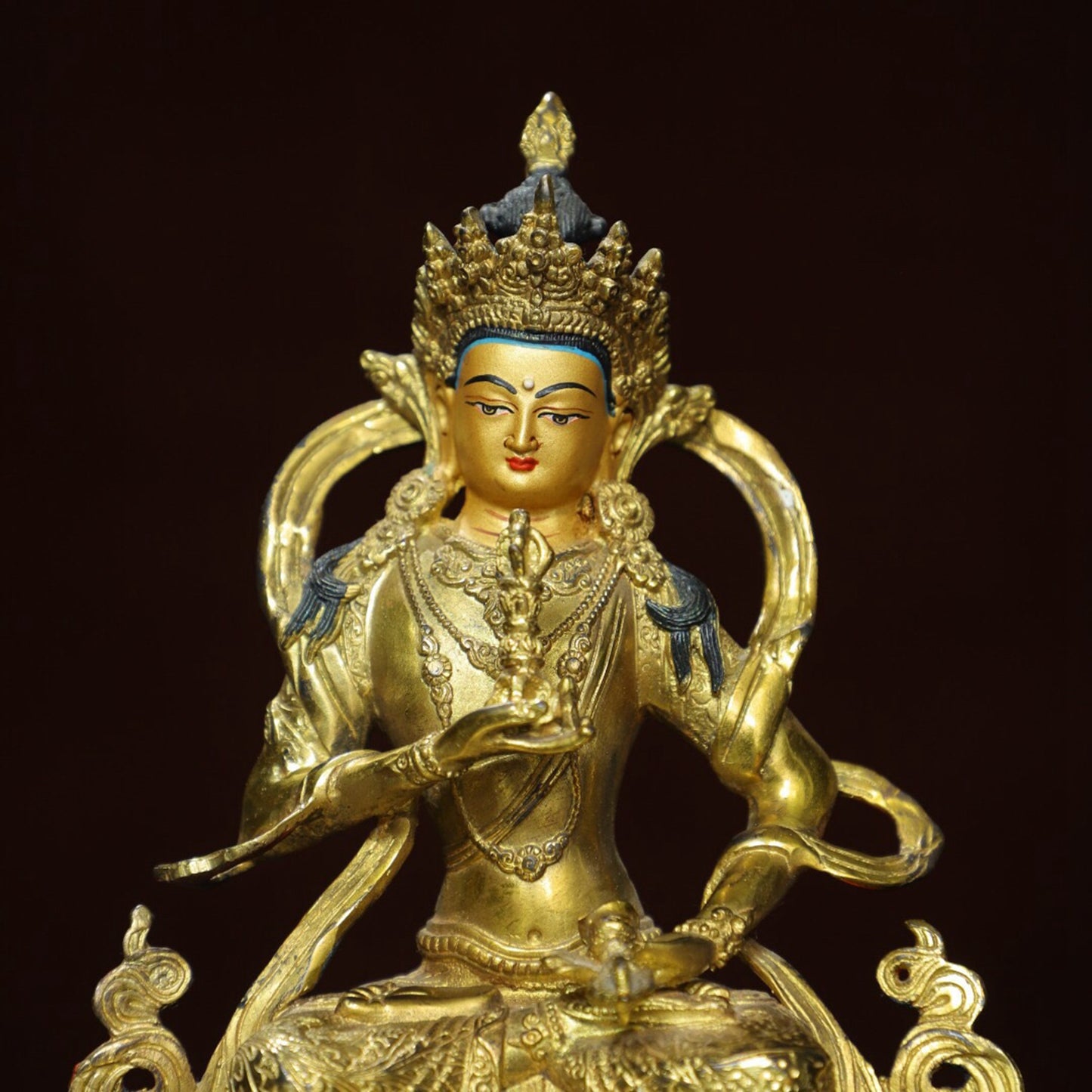 Chinese antique pure copper [Satya Vajra] Buddha statue