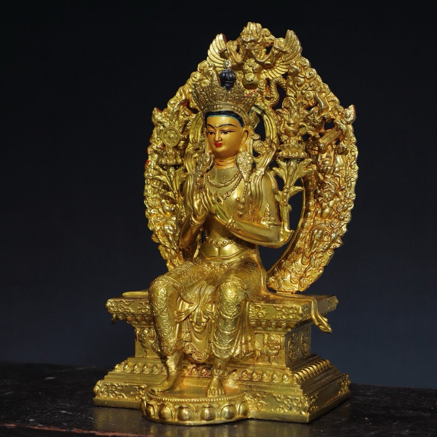 Chinese antique pure copper Buddha statue
