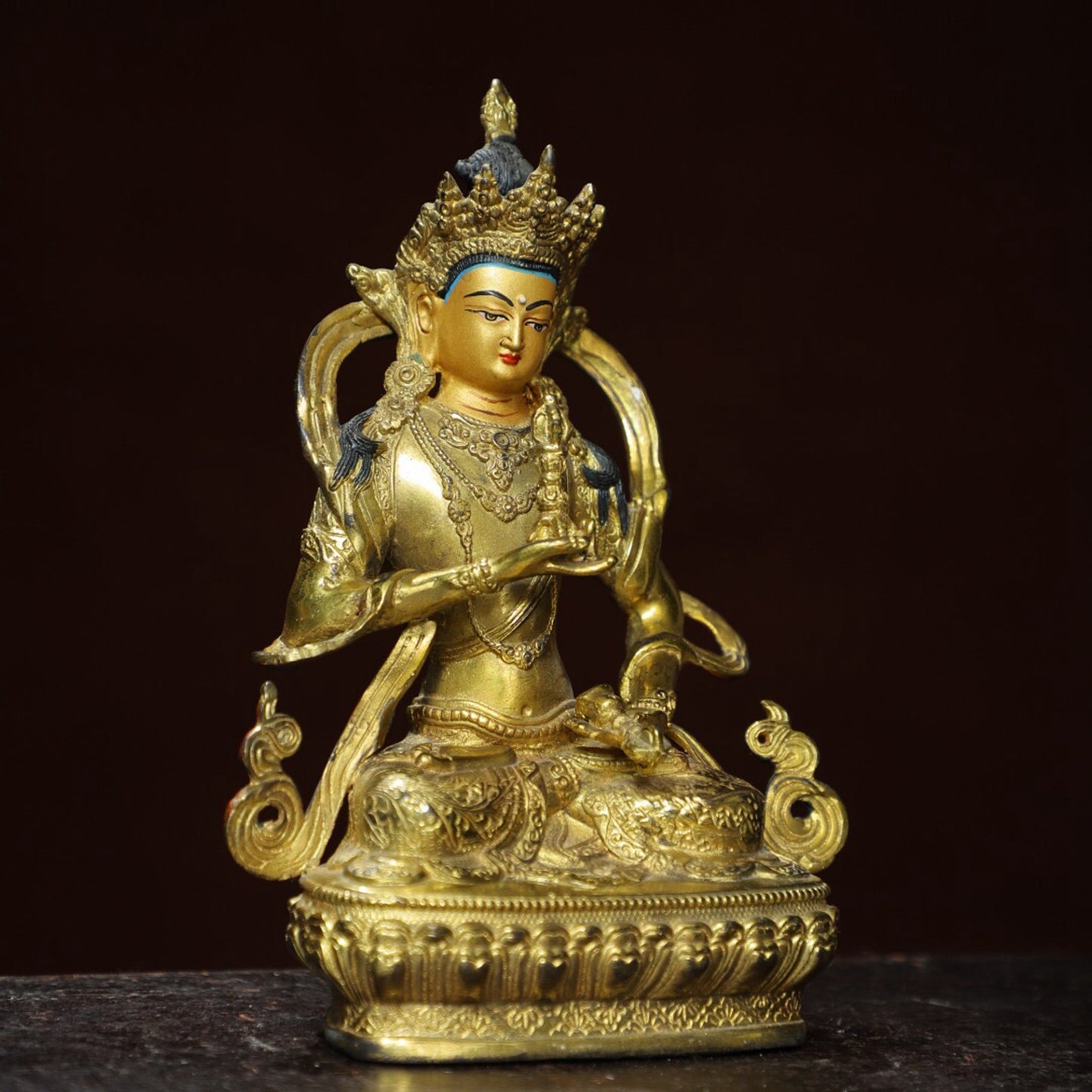 Chinese antique pure copper [Satya Vajra] Buddha statue