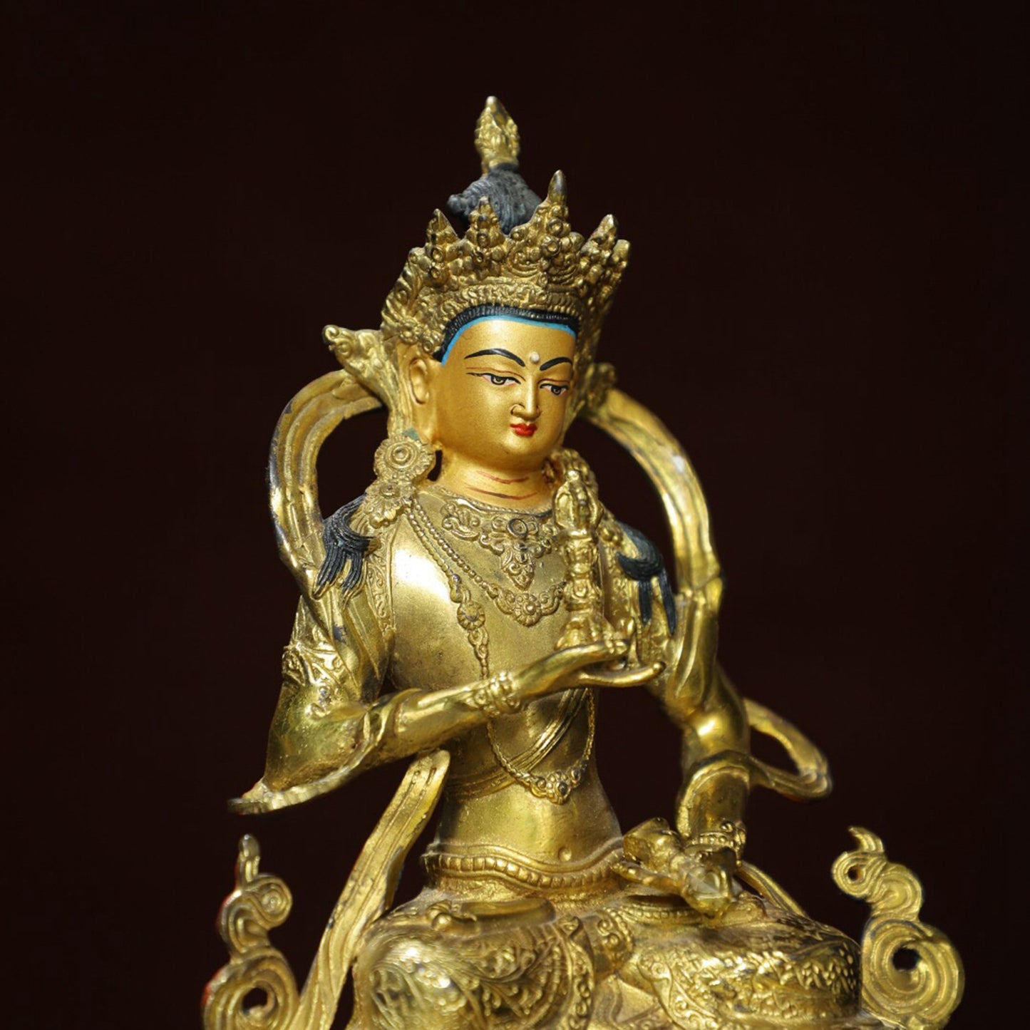 Chinese antique pure copper [Satya Vajra] Buddha statue