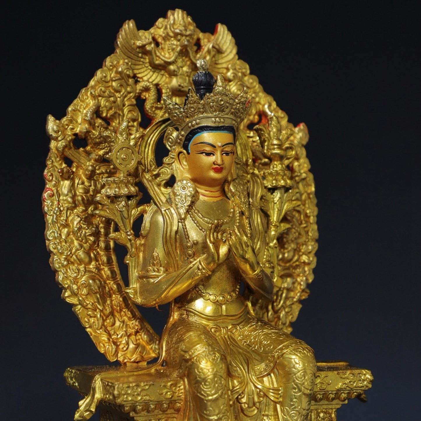 Chinese antique pure copper Buddha statue