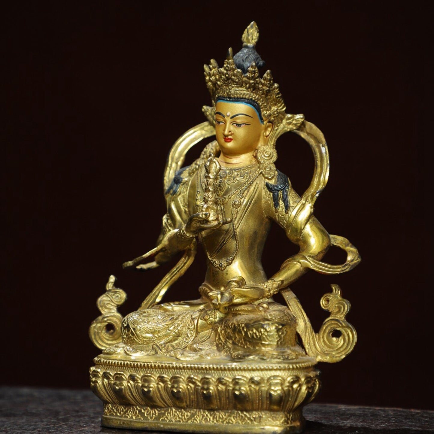 Chinese antique pure copper [Satya Vajra] Buddha statue