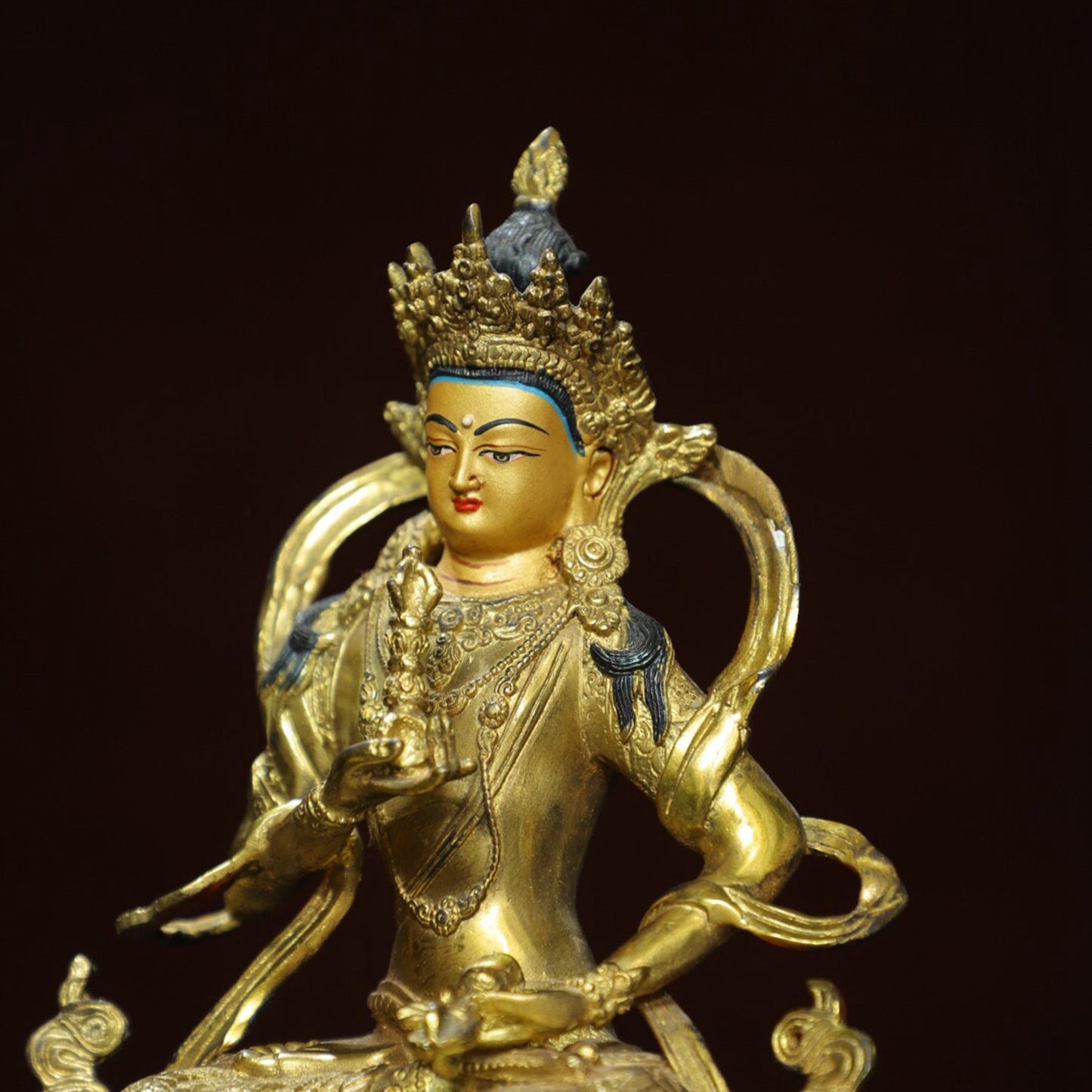 Chinese antique pure copper [Satya Vajra] Buddha statue