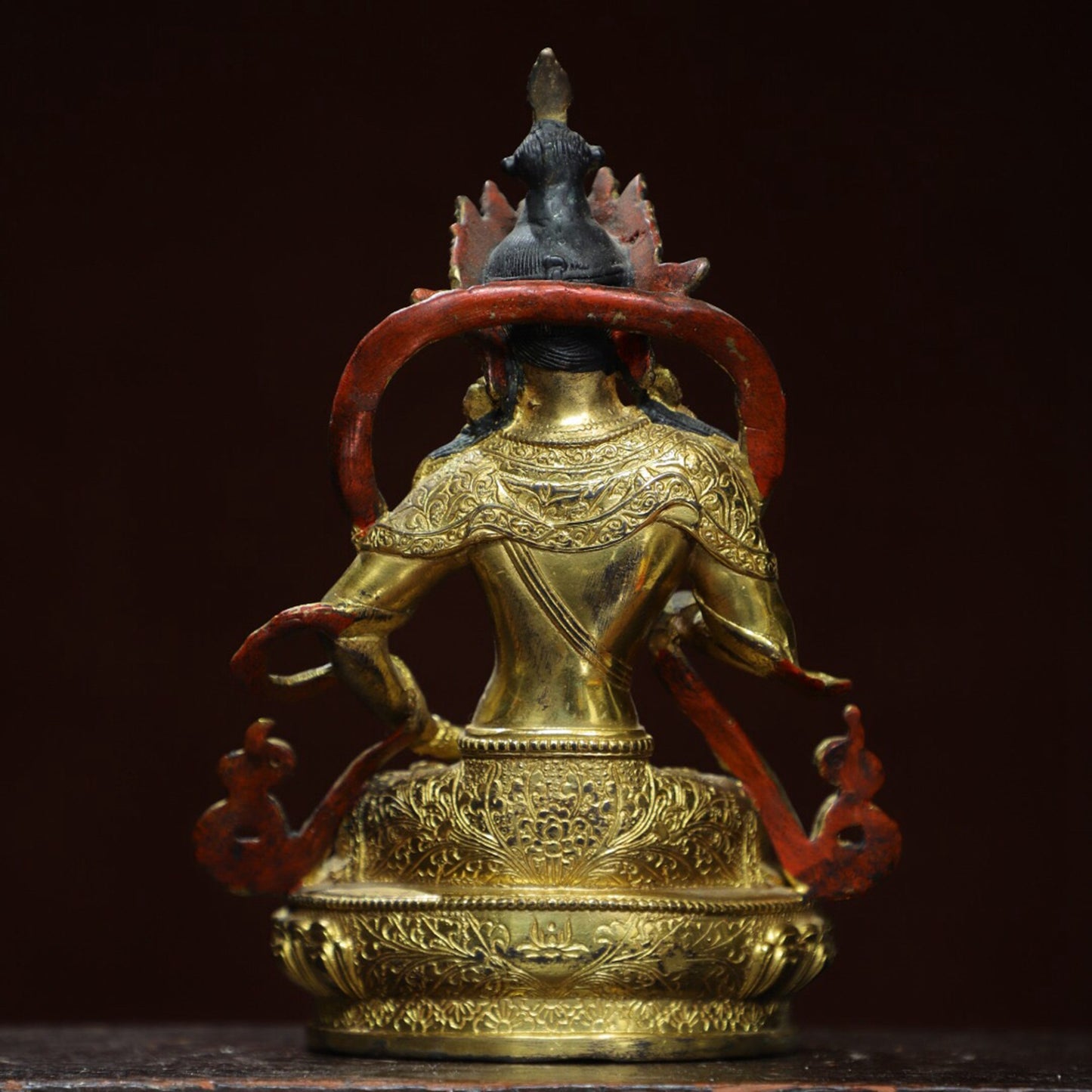 Chinese antique pure copper [Satya Vajra] Buddha statue