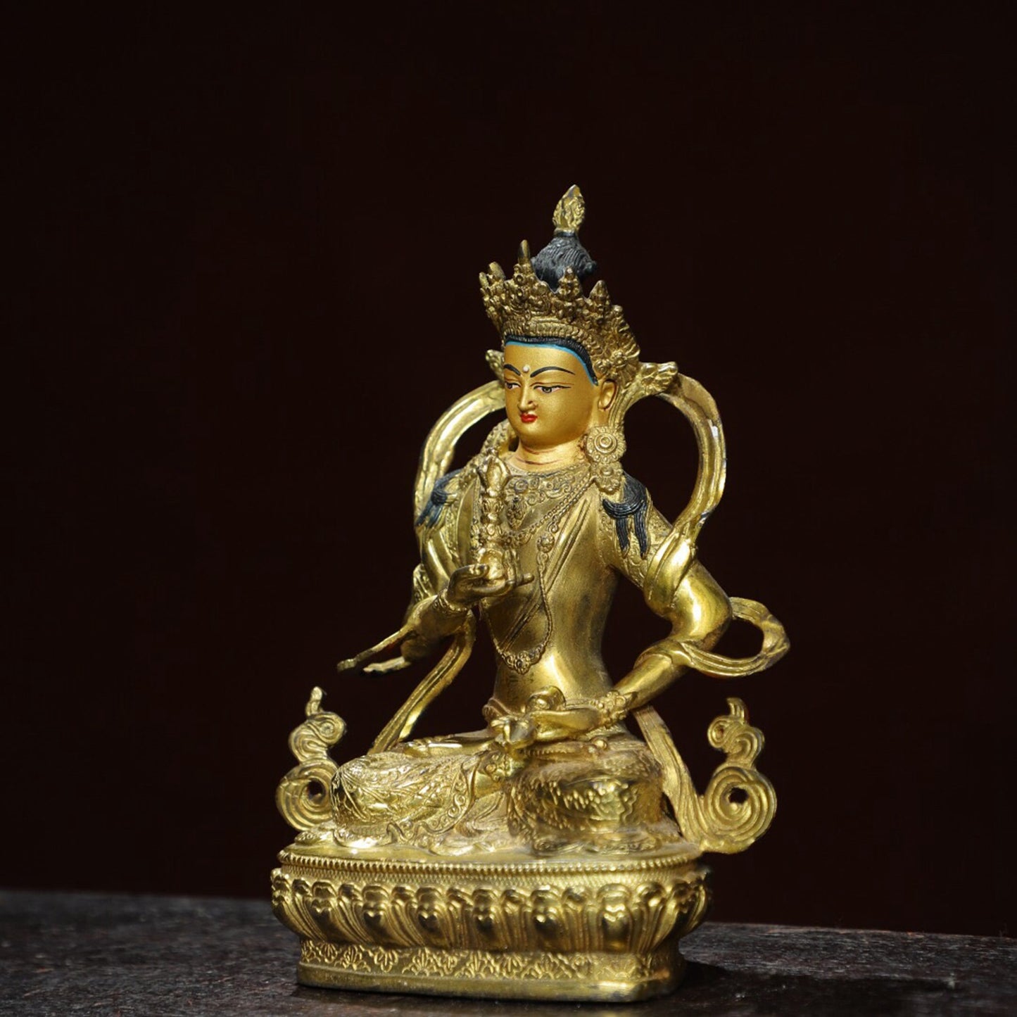 Chinese antique pure copper [Satya Vajra] Buddha statue