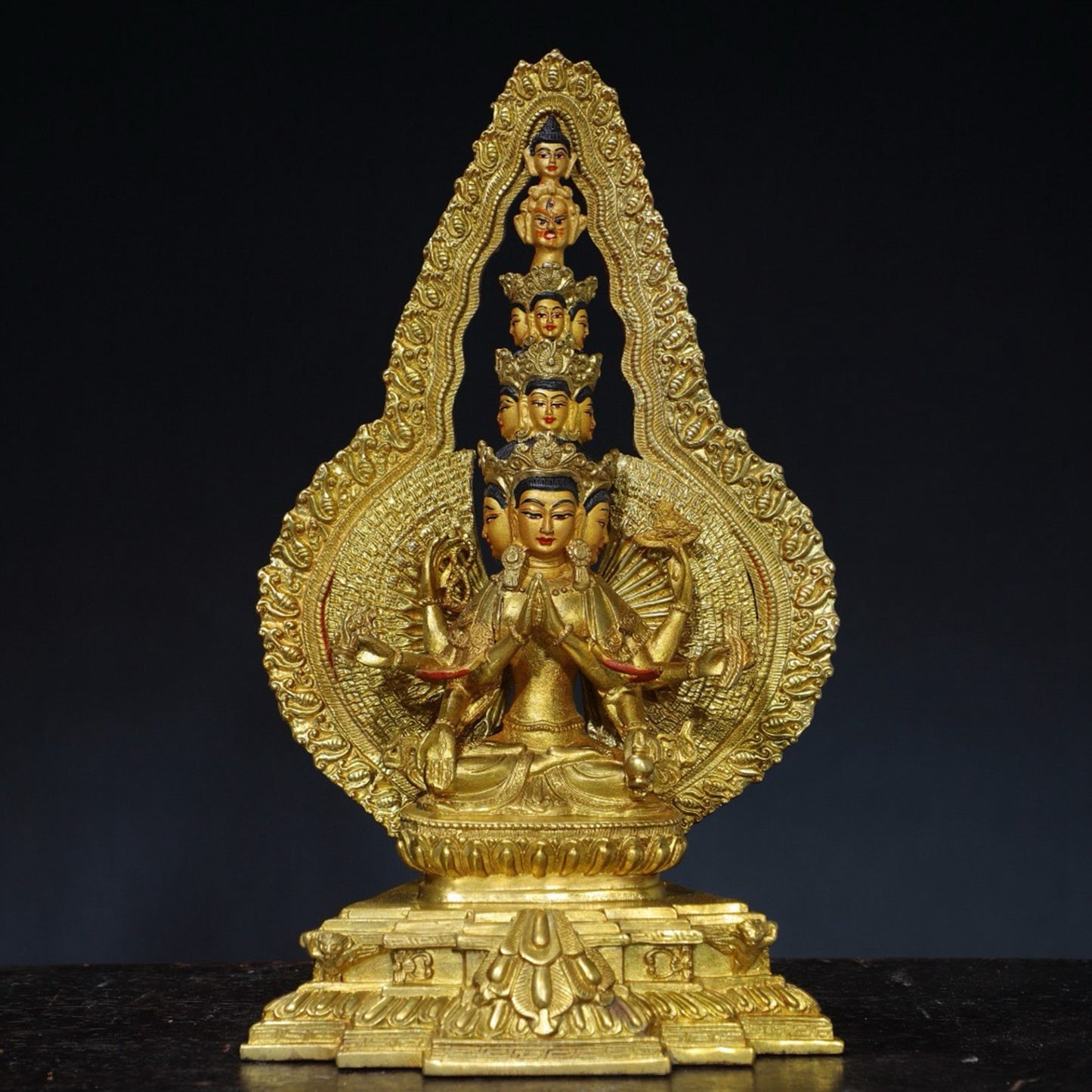 Chinese antique pure copper Buddha statue
