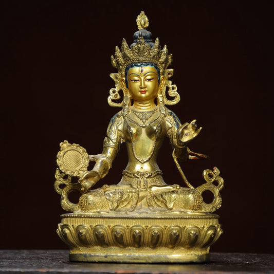 Chinese antique pure copper [Tara] Buddha statue