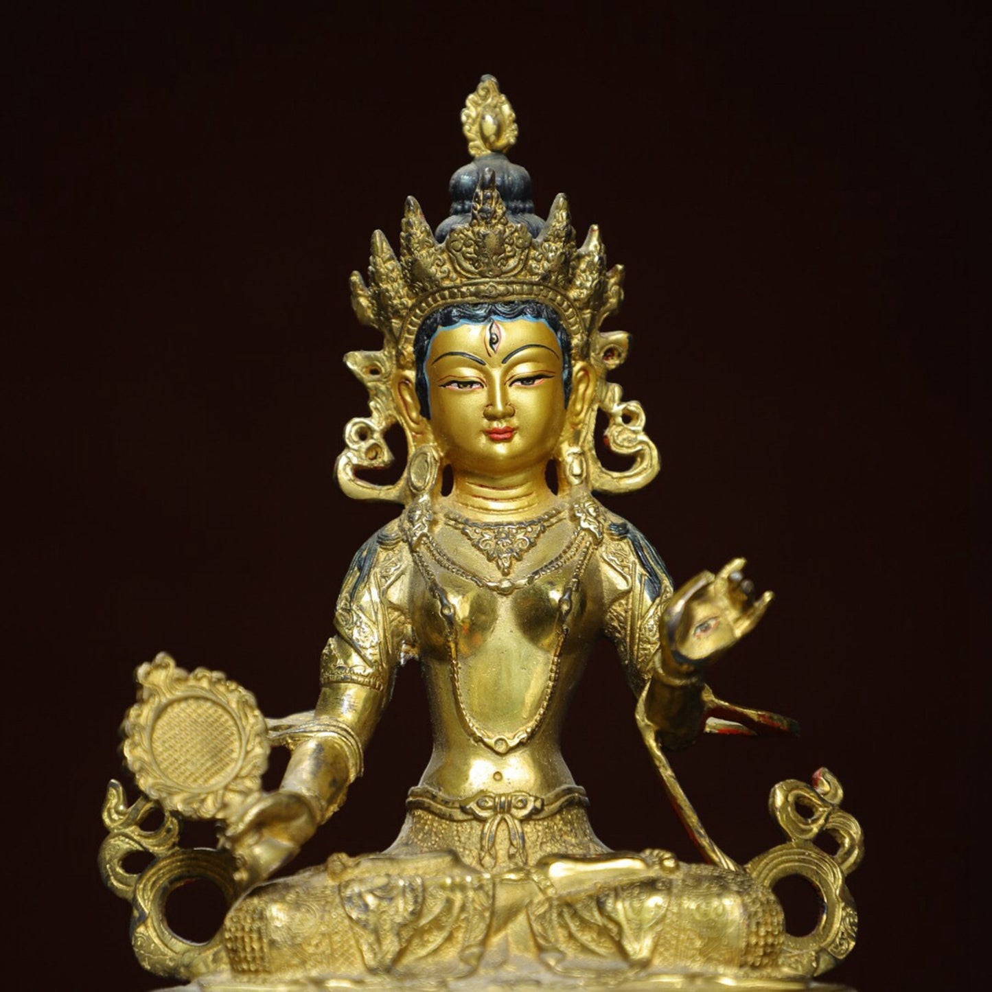 Chinese antique pure copper [Tara] Buddha statue