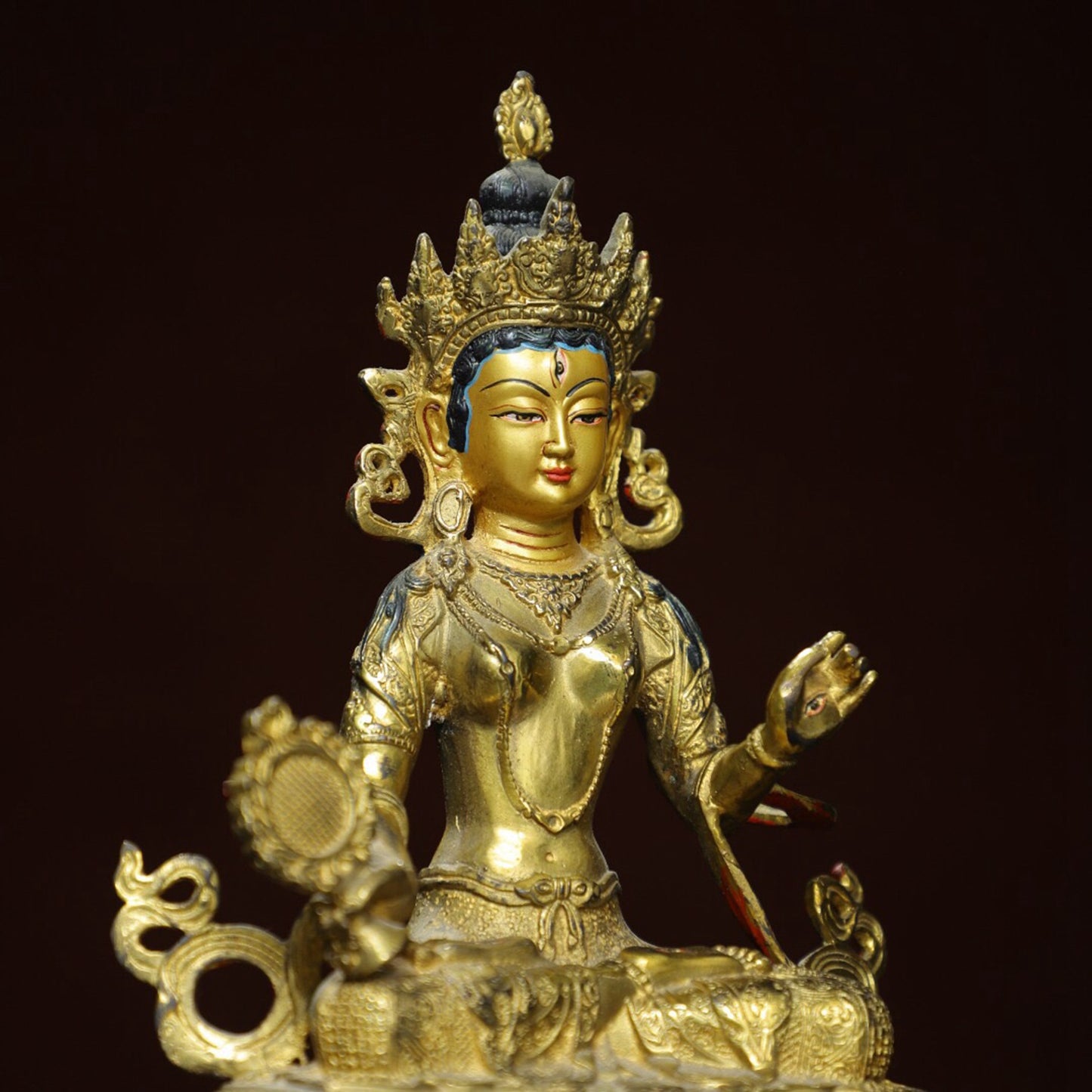 Chinese antique pure copper [Tara] Buddha statue