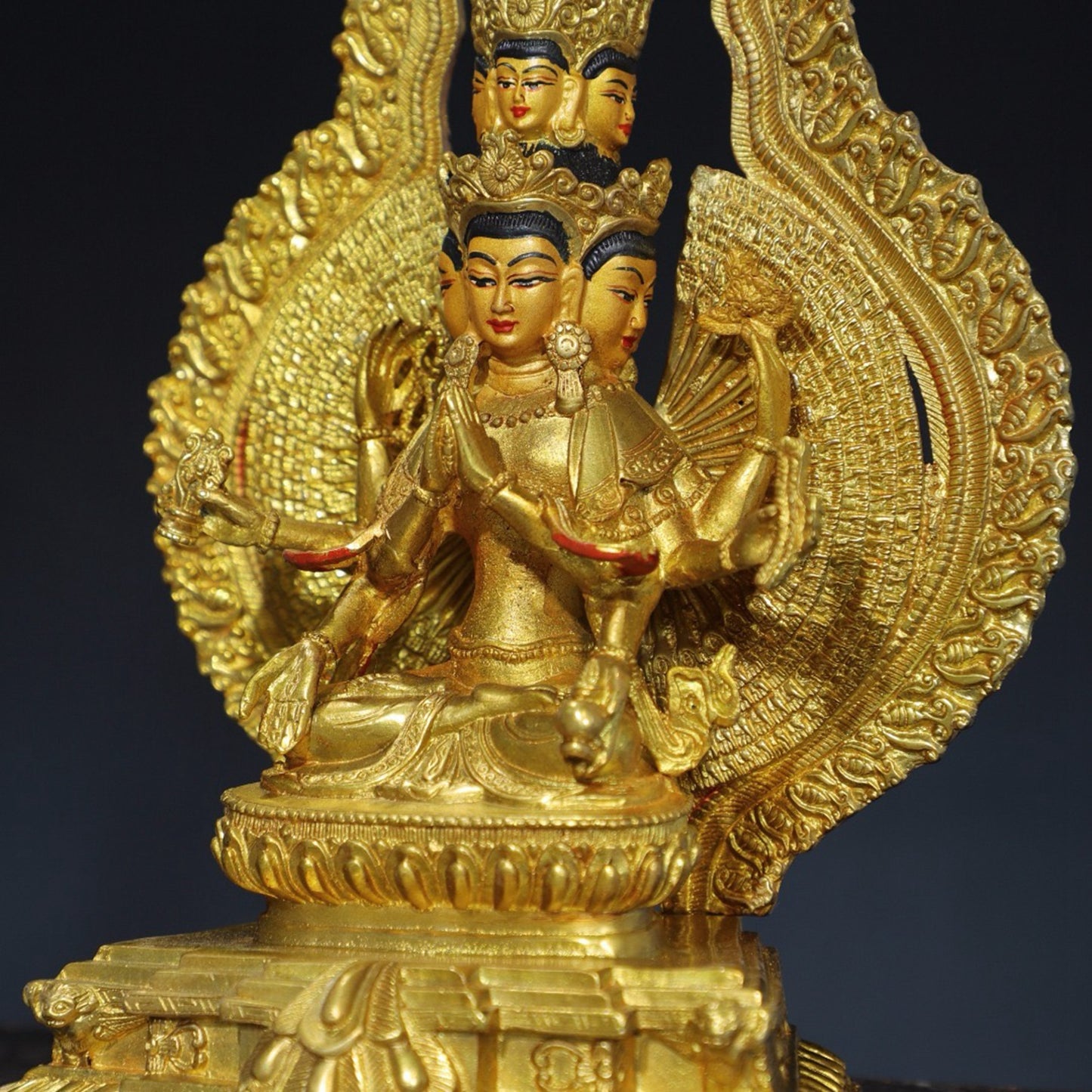 Chinese antique pure copper Buddha statue