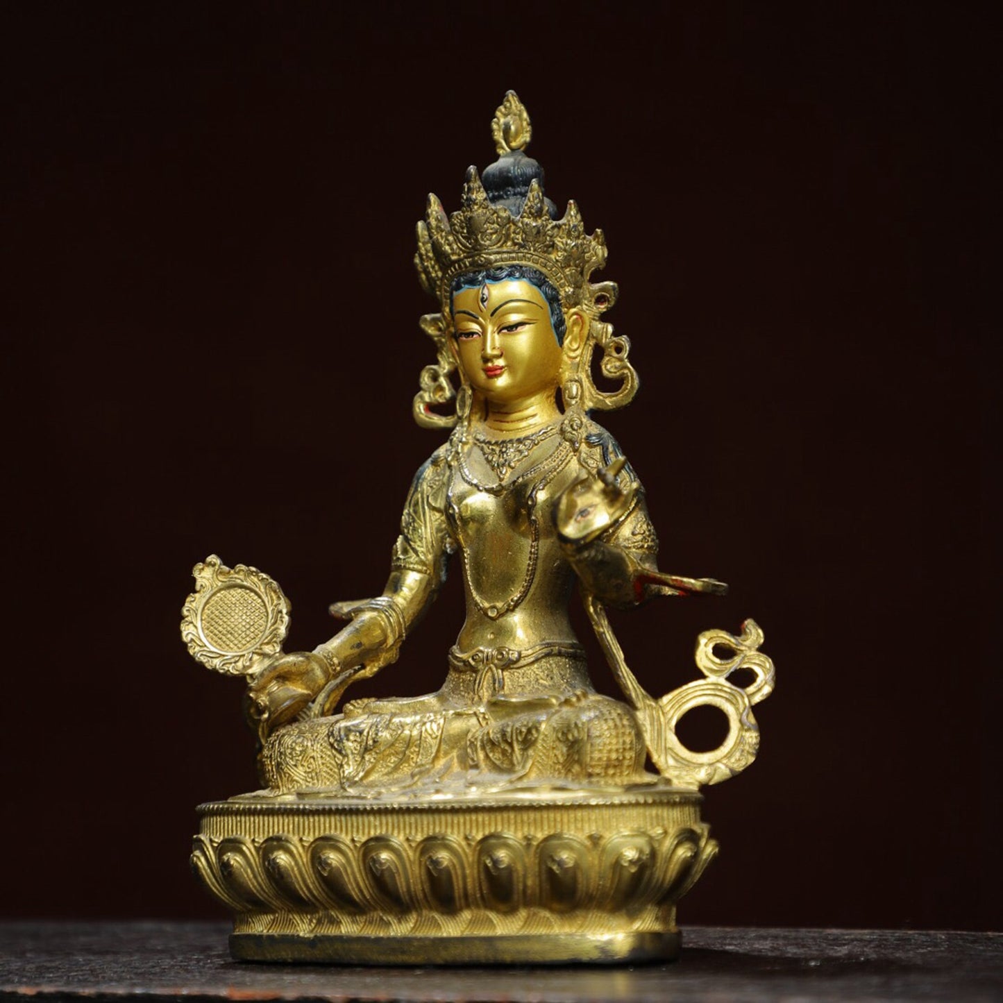 Chinese antique pure copper [Tara] Buddha statue