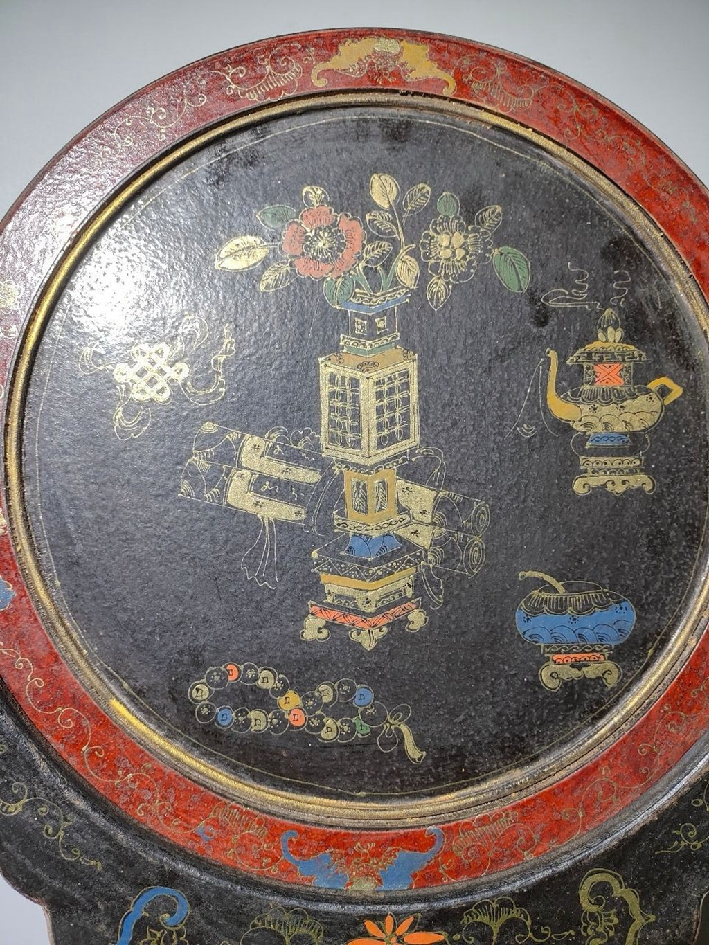 Old Nanmu Lacquerware Screen Decoration