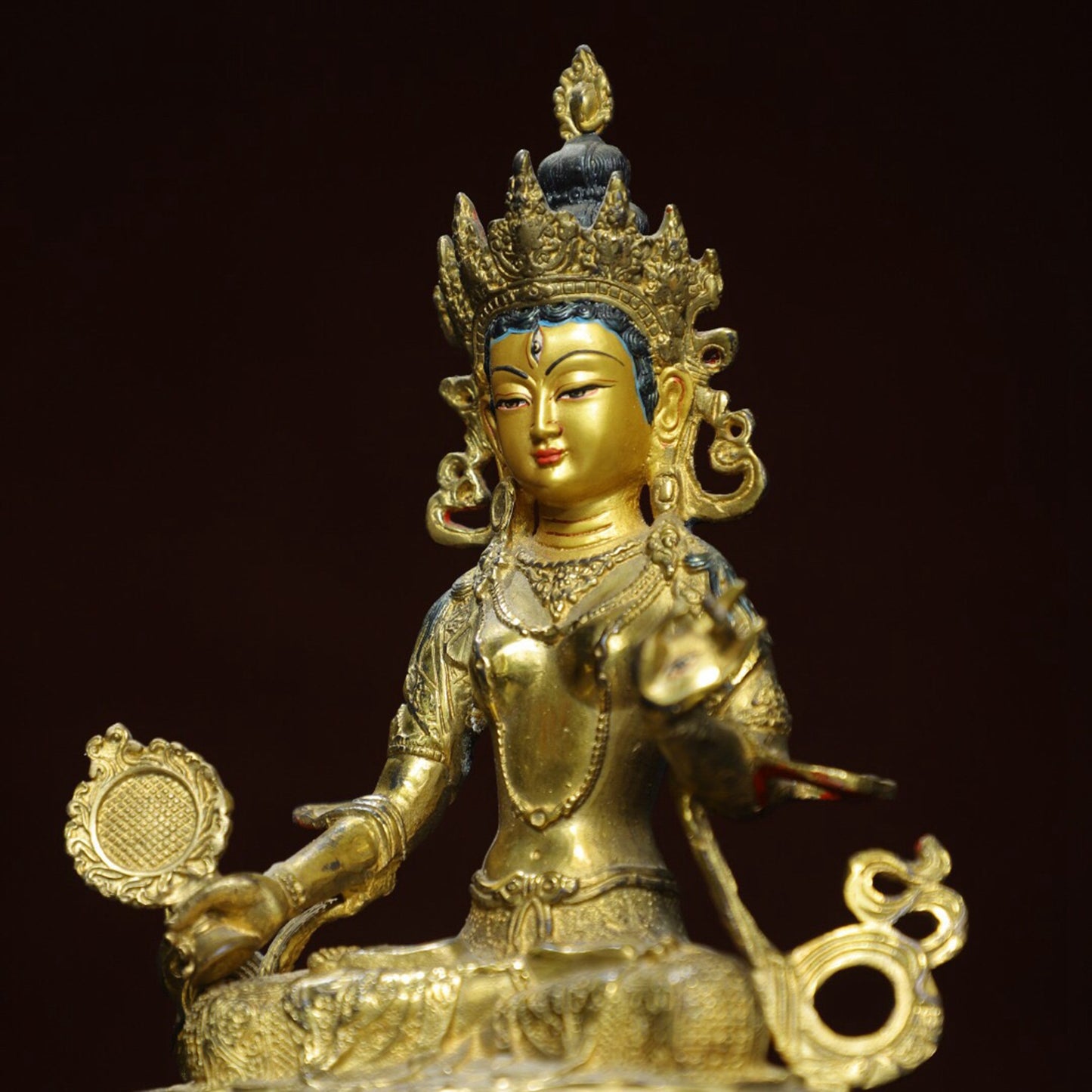 Chinese antique pure copper [Tara] Buddha statue