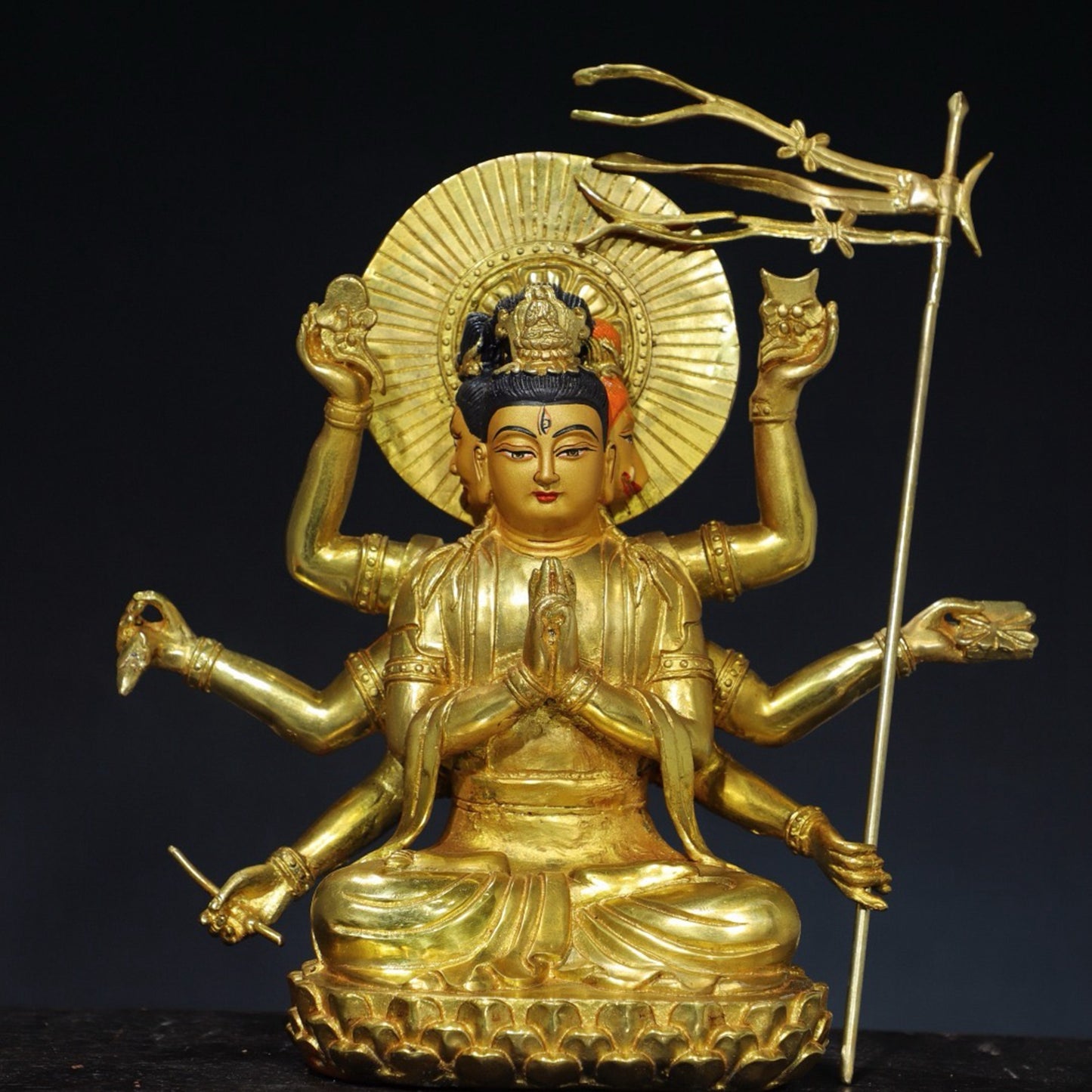 Chinese antique pure copper Buddha statue