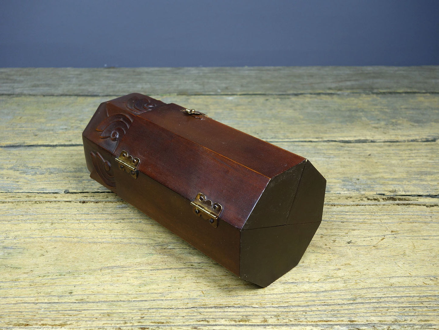 Chinese antique boxwood finely crafted three open Buddhist niches