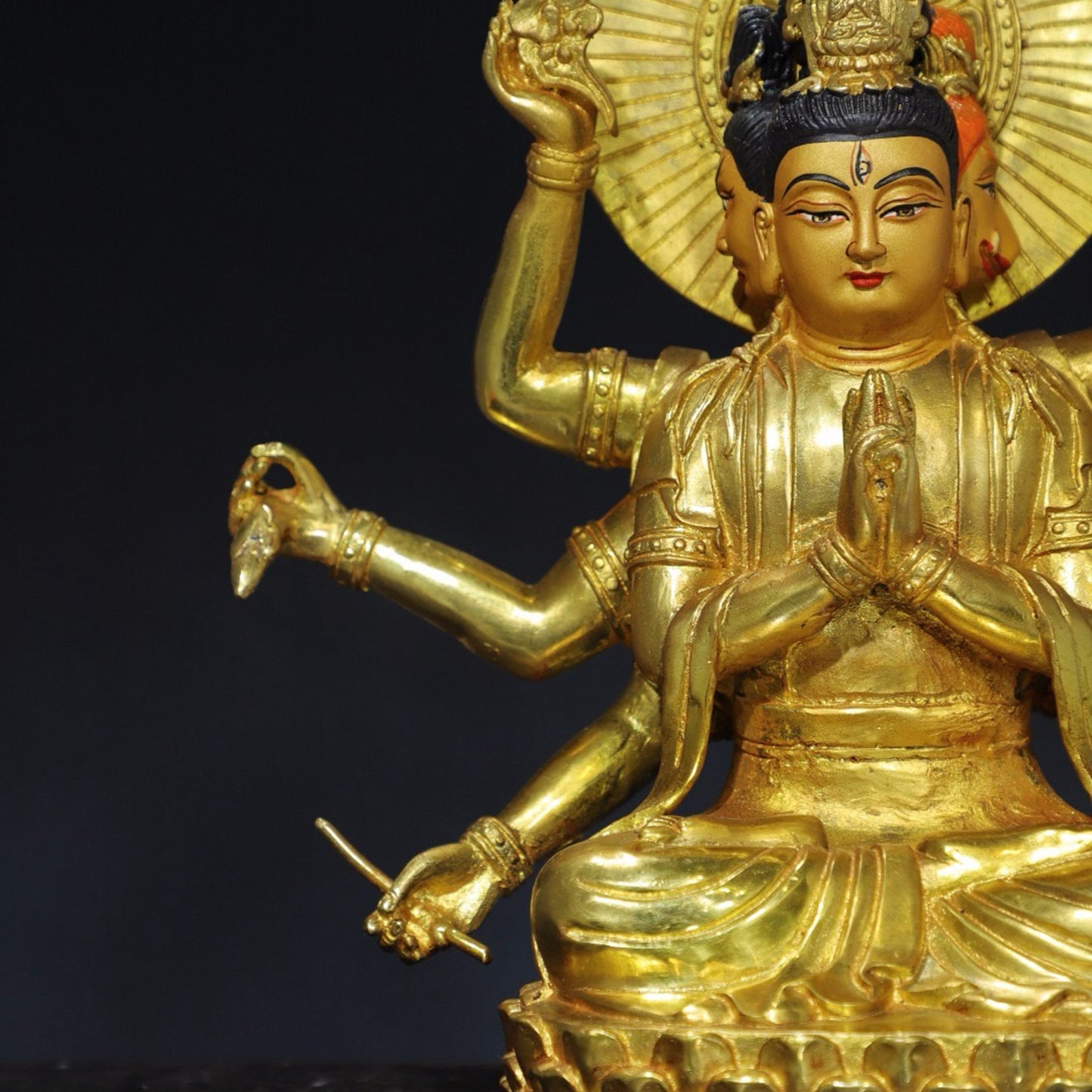Chinese antique pure copper Buddha statue