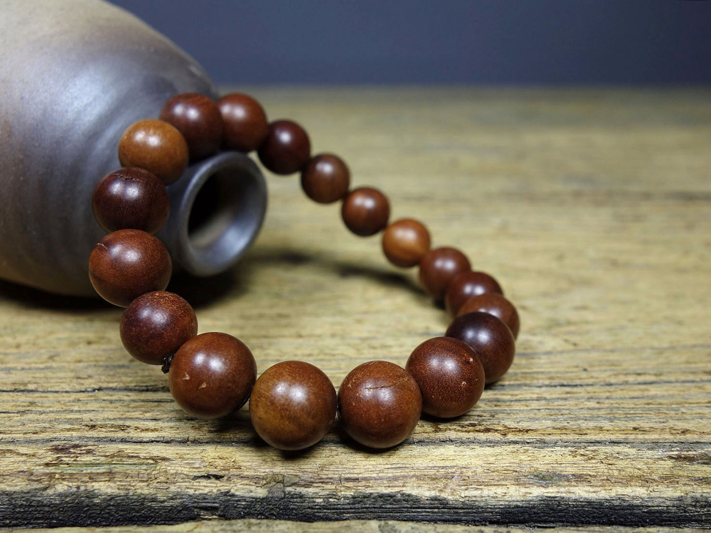 Chinese Antique Thunderbolt Wooden Bracelet