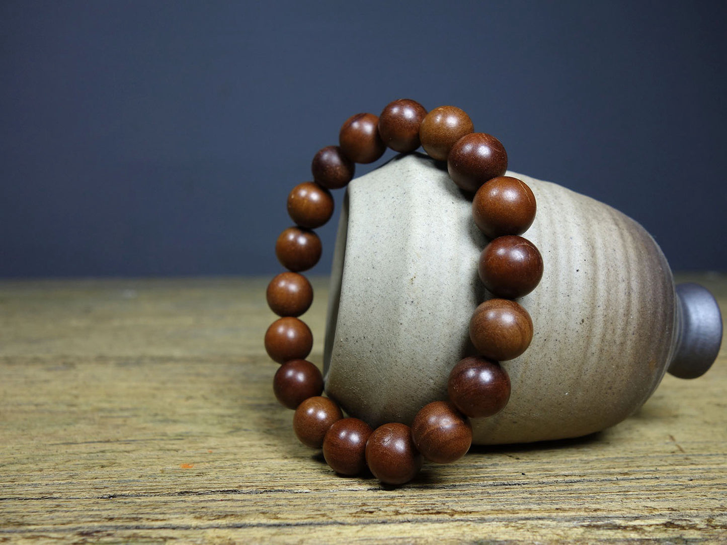 Chinese Antique Thunderbolt Wooden Bracelet