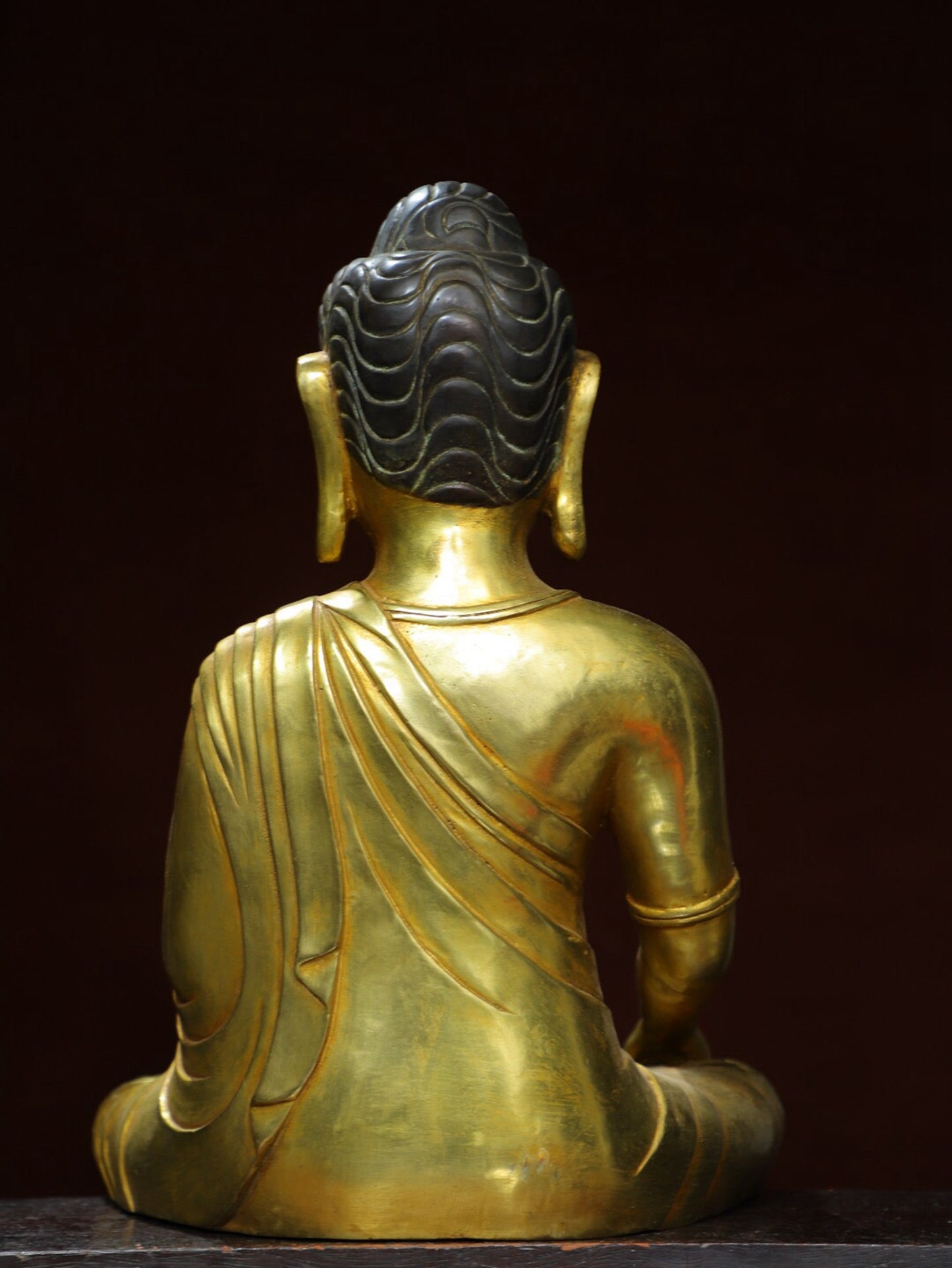 Chinese antique pure copper statue of Amitabha Buddha